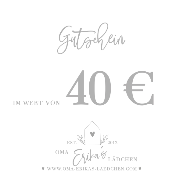Geschenkgutschein Wert 40 €
